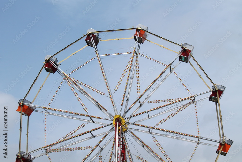 Fototapeta premium A Vintage Big Wheel Fun Fair Amusement Ride.