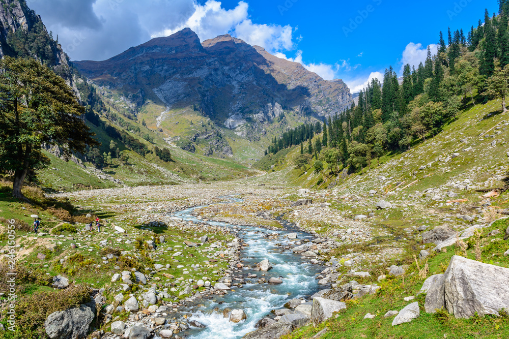 Beautiful Landscape of Hampta Pass Trek in Himachal Pradesh, India Beautiful Landscape of Hampta Pass Trek in Himachal Pradesh, India