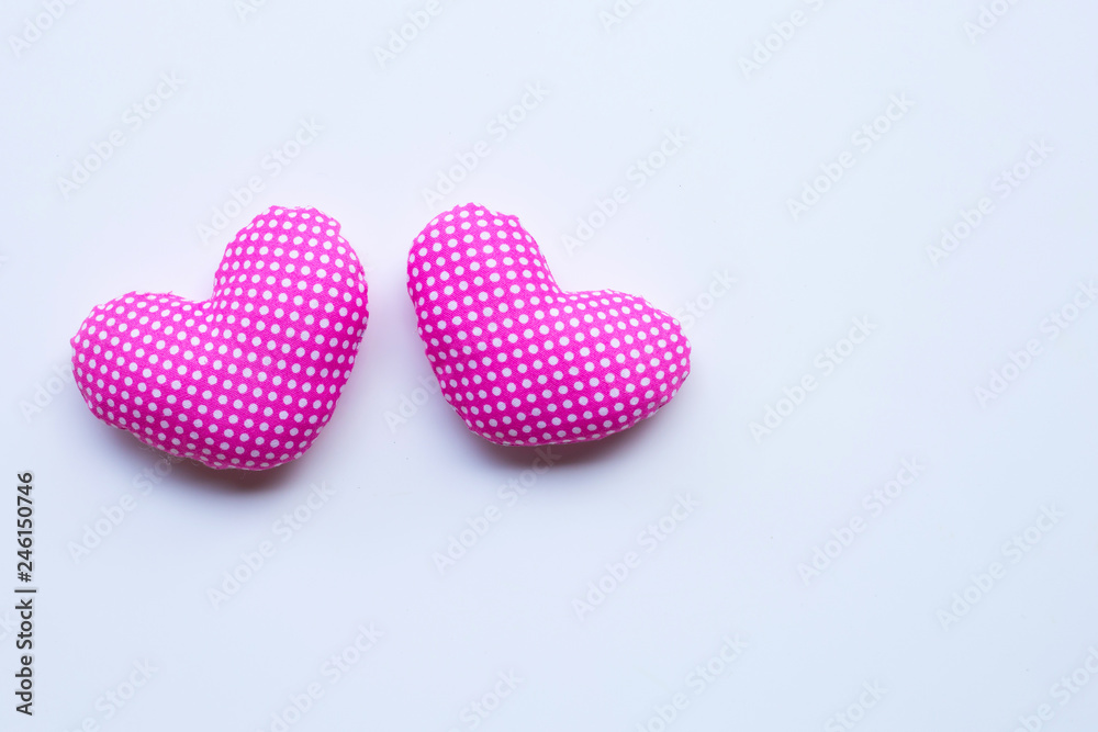 Valentine's hearts on white Valentine's hearts on white