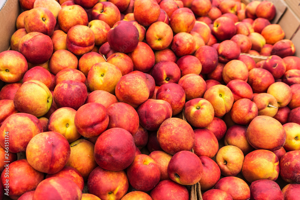 Peaches in Brooklyn in New York City, USA Peaches in Brooklyn in New York City, USA