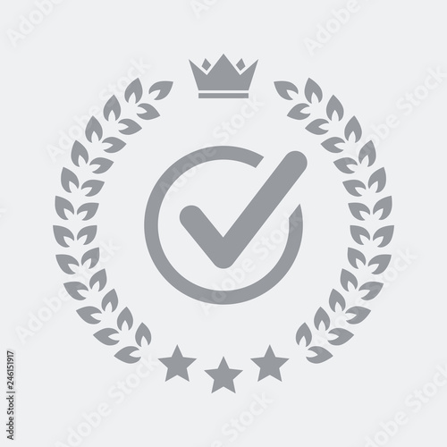 Premium checked guaranteed symbol photo