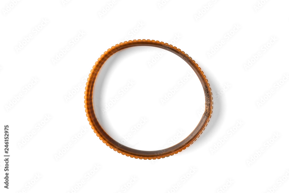 Belt for electric pipe isolated on white background. Belt for electric pipe isolated on white background.