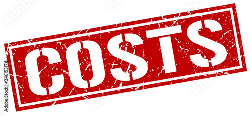 costs square grunge stamp