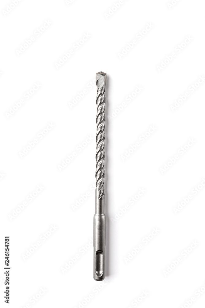Drill bit for concrete isolated on white background. Drill bit for concrete isolated on white background.