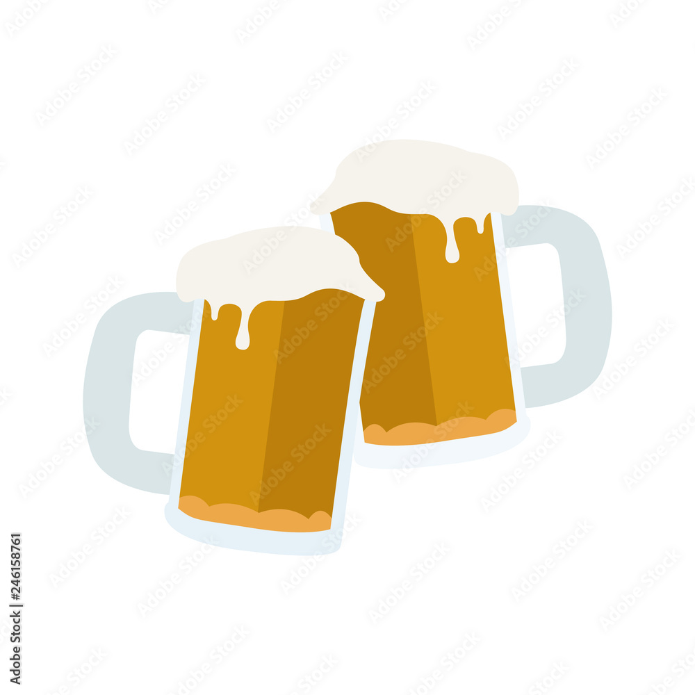 Clinking beer emoji symbol Stock Vector Adobe Stock
