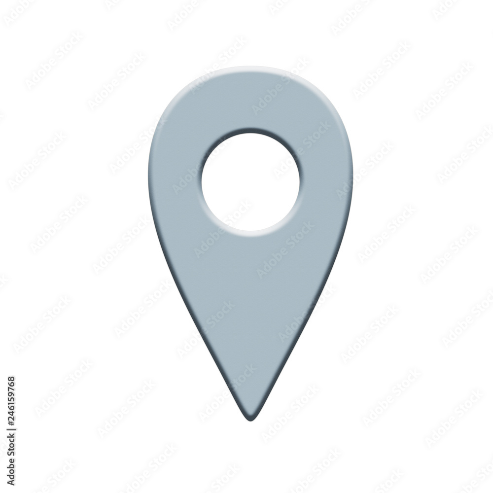 GPS location Map Pin, Pointer Icon Isolated On White Background GPS location Map Pin, Pointer Icon Isolated On White Background