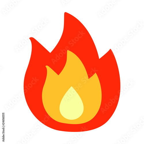 Fire emoji lit vector