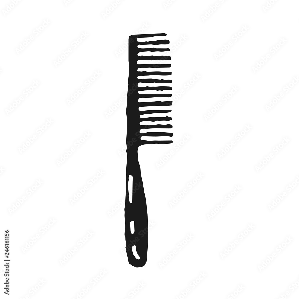 hairbrush vector doodle sketch isolated on white background hairbrush vector doodle sketch isolated on white background