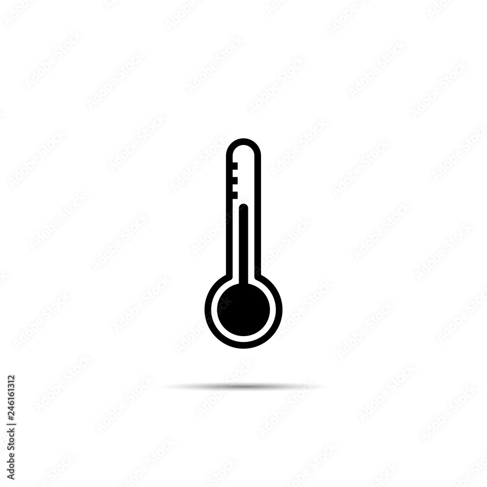 Thermometer. Single flat icon on white background. Vector illustration. EPS10 Thermometer. Single flat icon on white background. Vector illustration. EPS10
