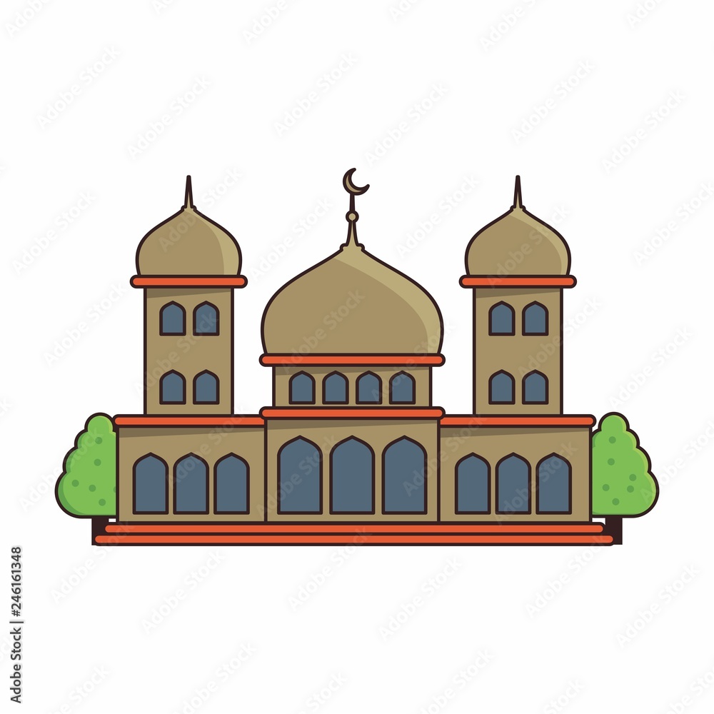 Isolated mosque vector illustration Isolated mosque vector illustration