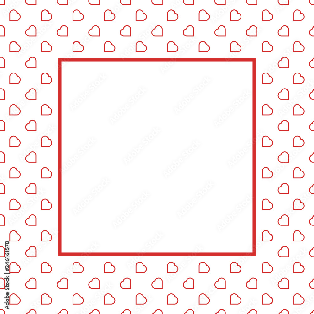 Red Hearts Seamless Love Background Pattern for Valentine's or Mother's Woman day for banner romantic cards wrapping paper decoration . Birthday , wedding and marriage designs.