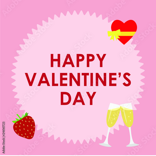 Happy valentine s day emoji postcard vector