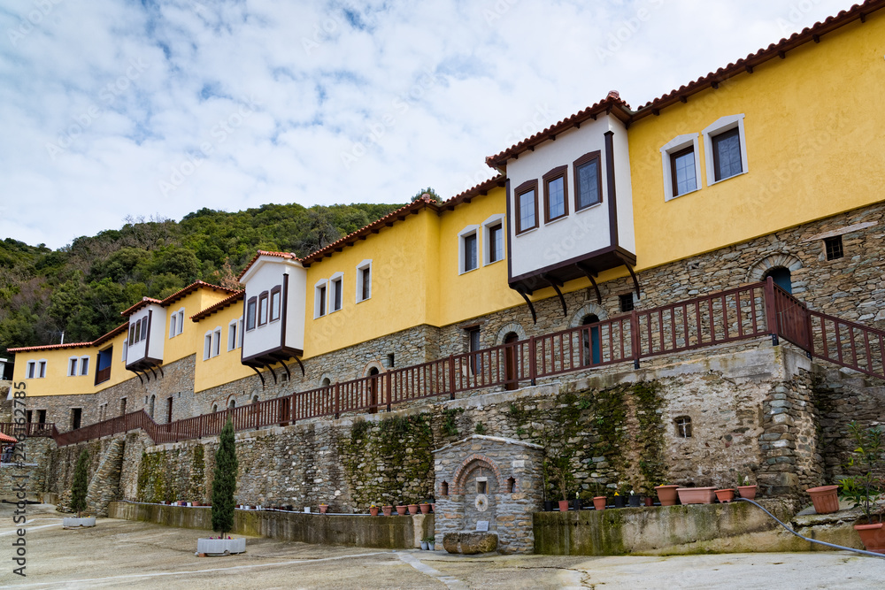 The historical Agios Dimitrios or Valetsiko Monastery, located in northern Thessaly, near the city of Tsaritsani in Greece