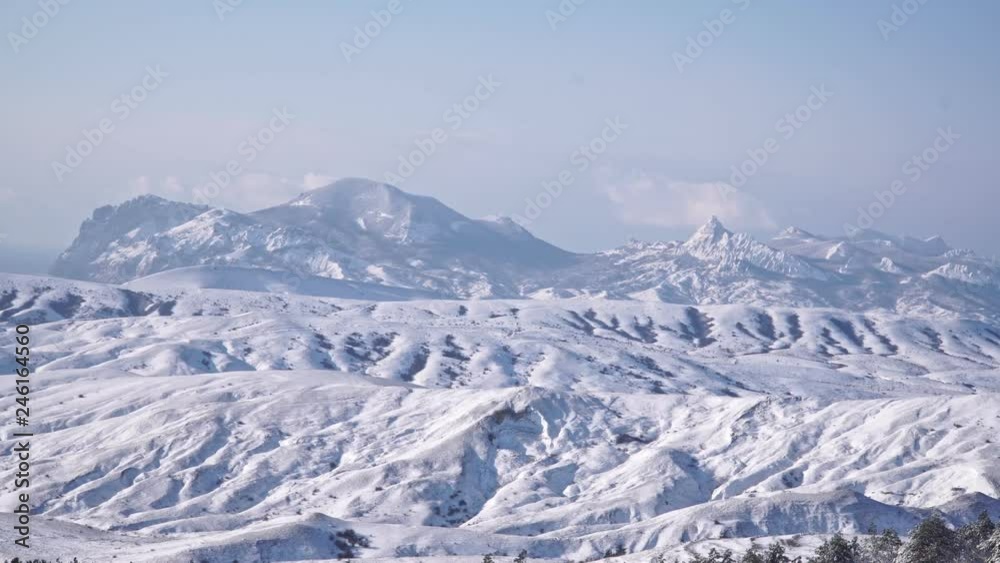 Amazing view of snowy mountains Amazing view of snowy mountains