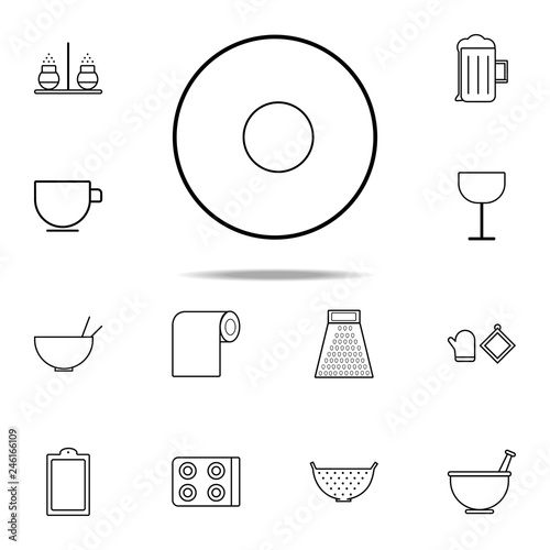 plate icon. kitchen icons universal set for web and mobile