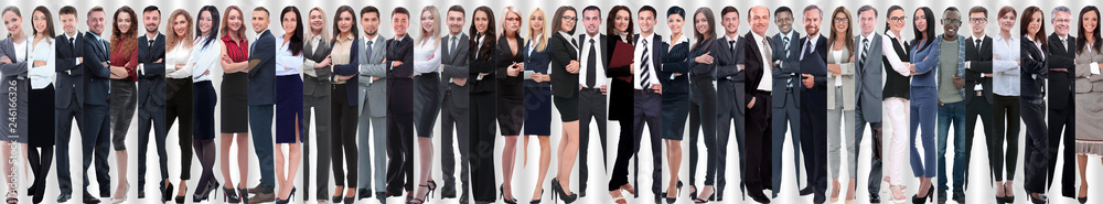 panoramic collage of a large and successful business team panoramic collage of a large and successful business team