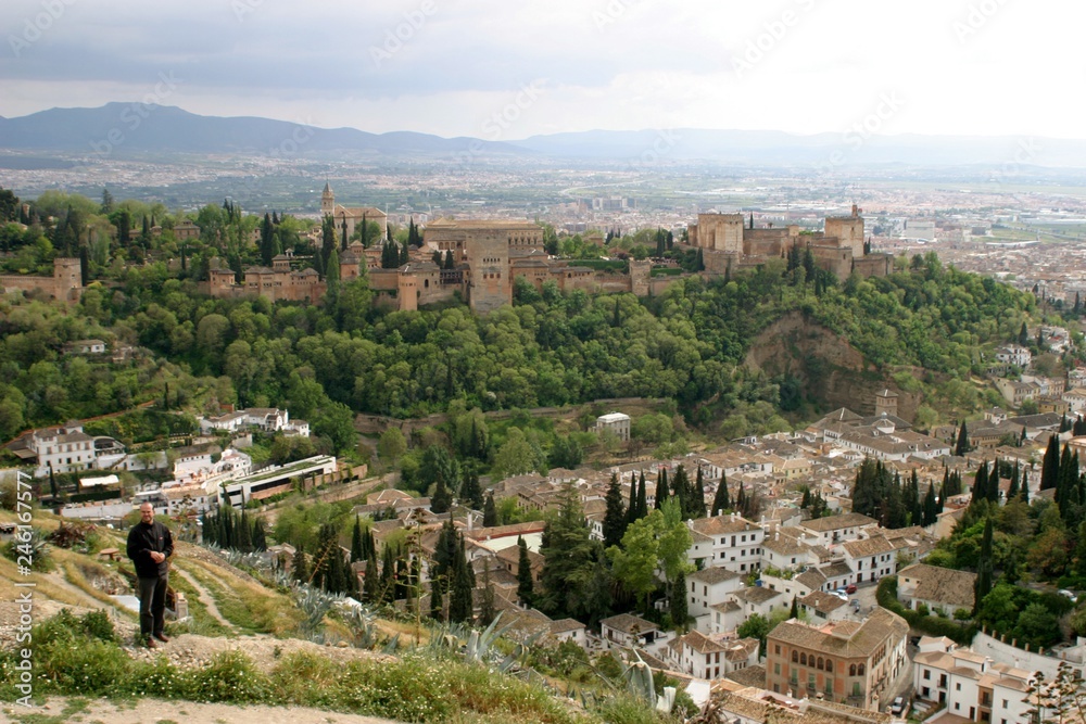 Alhambra in Granada. Historical city of Andalusia. Spain