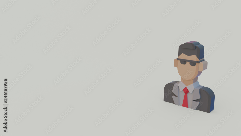 3d icon of agent