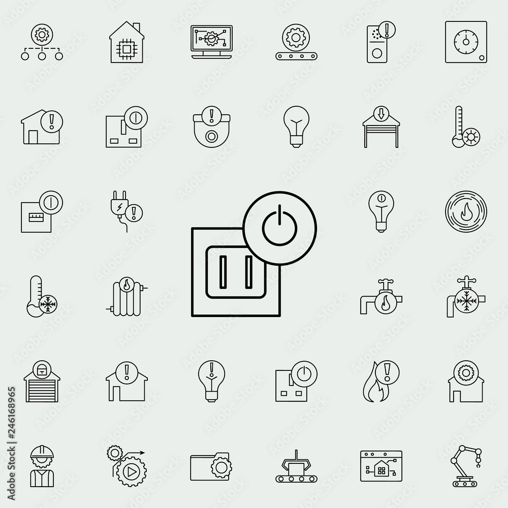 electrical outlet icon. Automation icons universal set for web and mobile