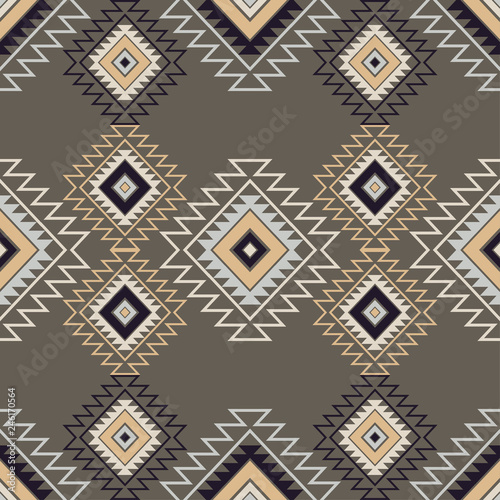 Ethnic boho seamless pattern. Traditional ornament. Tribal pattern. Folk motif. Can be used for wallpaper, textile, invitation card, wrapping, web page background.