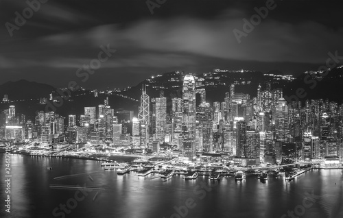 Aerial view of Hong Kong city © leeyiutung