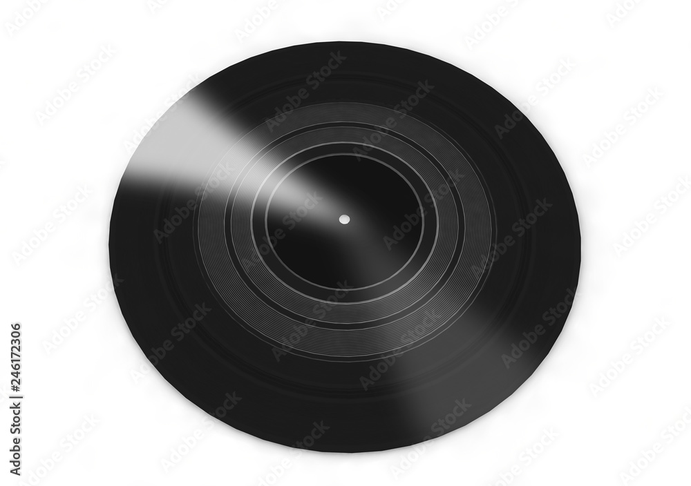 Melting vinyl record 3D render of vinyl record melting Melting vinyl record 3D render of vinyl record melting