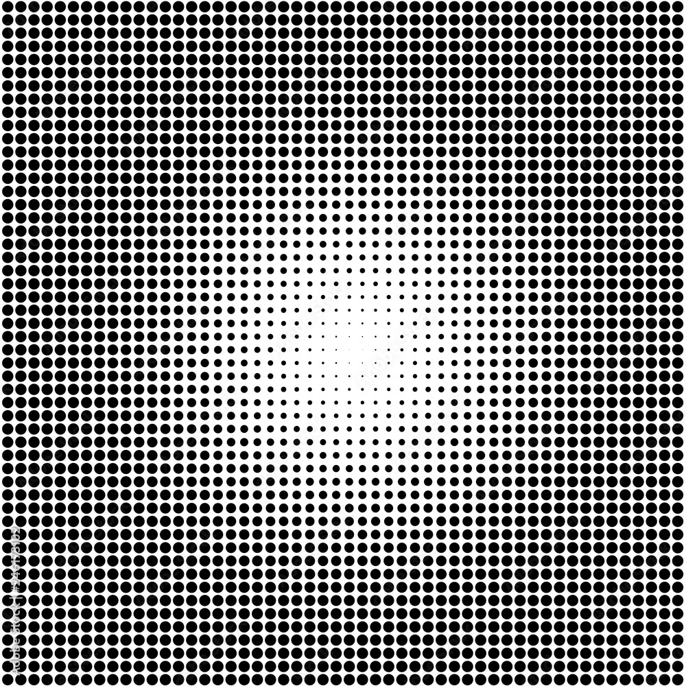 The background of raster semitone of black dots on the white for text, banner, poster, label, sticker, layout. 