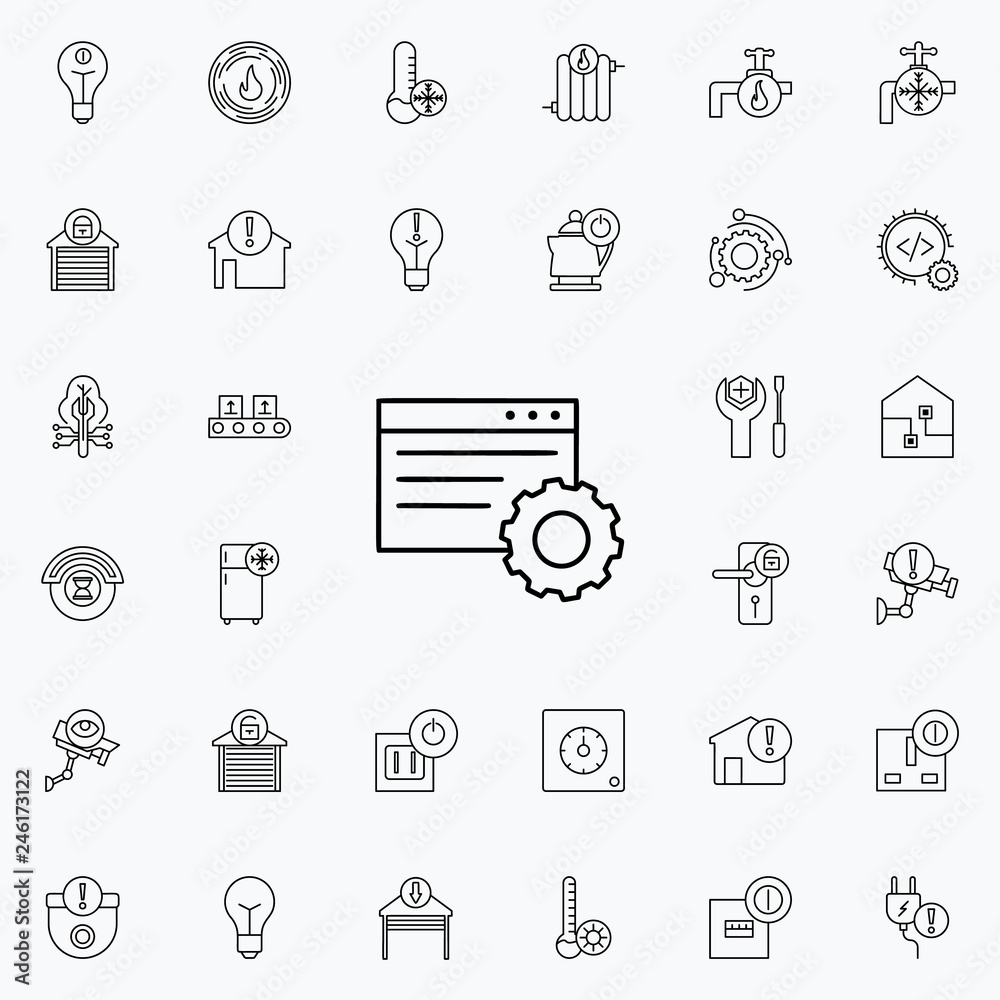 browser setup icon. Automation icons universal set for web and mobile browser setup icon. Automation icons universal set for web and mobile