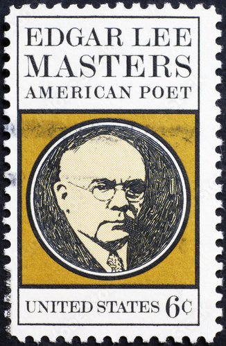 Edgar Lee Masters on american postage stamp