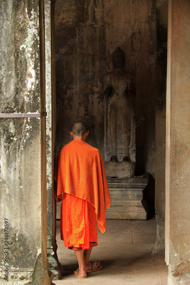 Devatas on Angkor Wat, Cambodia 