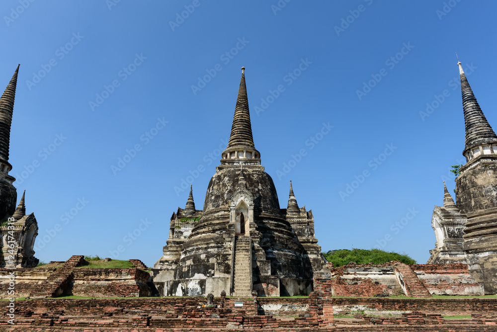Wat Phra Si Sanphet temple in Thailand's ancient capital of Ayutthaya