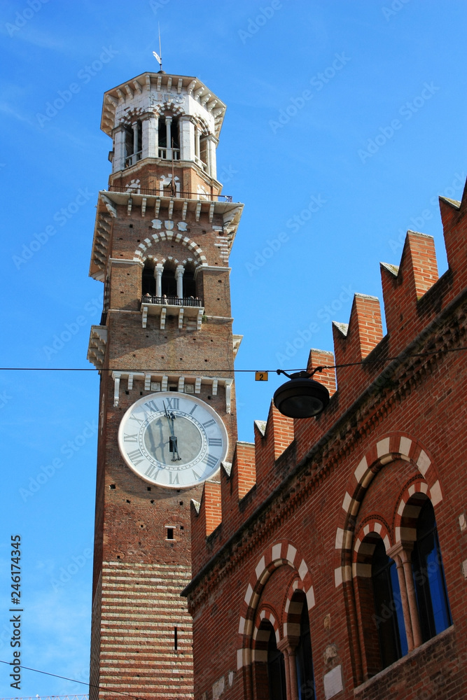 Lamberti Tower in Verona, Italy