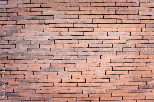 Old brown brick wall natural seamless patterns texture abstract in horizontal for background