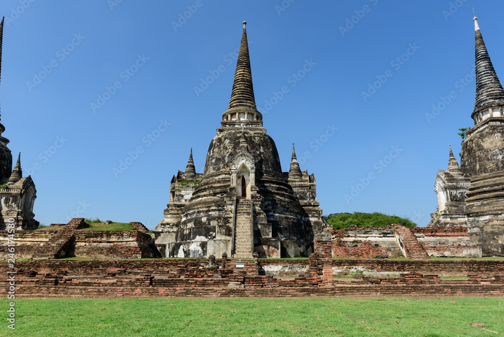 Fototapeta premium Wat Phra Si Sanphet temple in Thailand's ancient capital of Ayutthaya