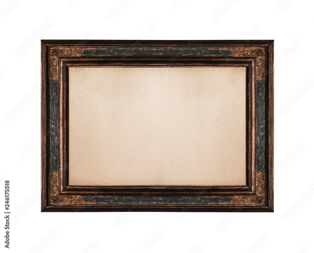 Very old picture frame isolated on white background. Very old picture frame isolated on white background.
