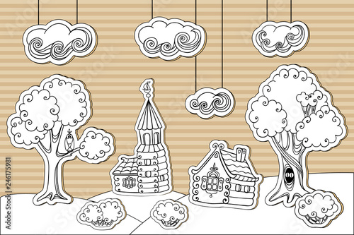 Little carton village.