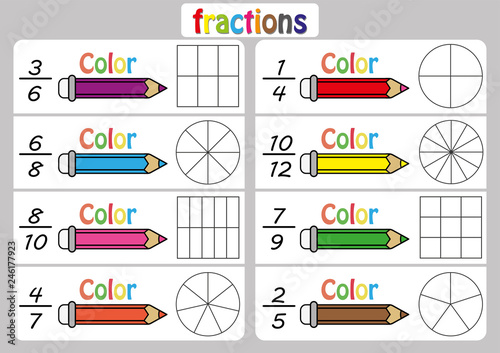 Fractions worksheet, Fraction Review, fraction practice, educational, Equivalent Fractions, math activity