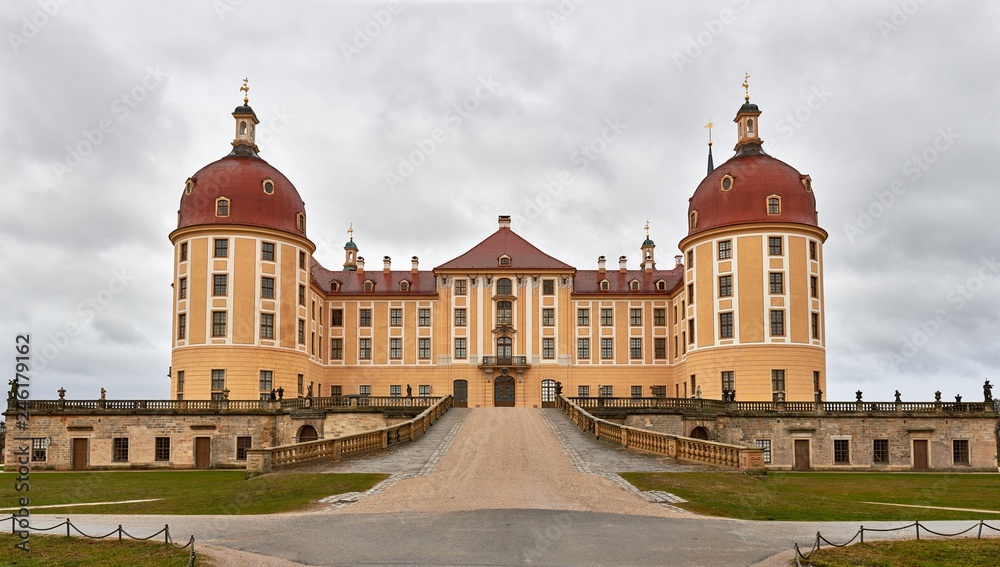 The Baroque castle was built in the 16th century by Duke Moritz of Saxony.