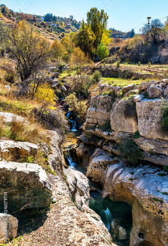 Baatara gorge sinkhole in Tannourine, Lebanon photo