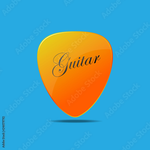 Guitar pick icon vector flat design.