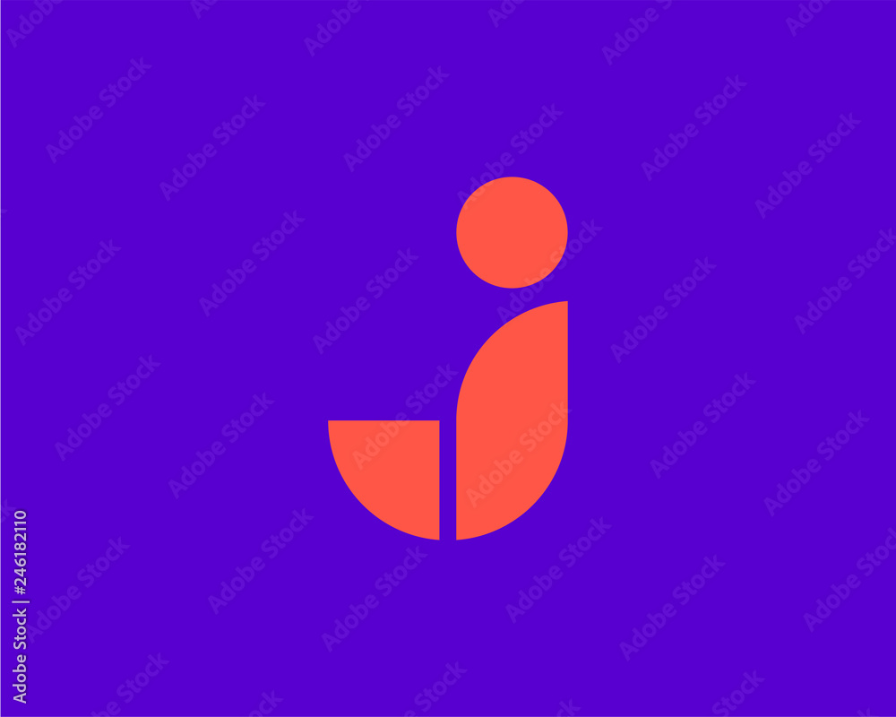 Geometric shapes logo J Vector Geometric shapes logo J Vector