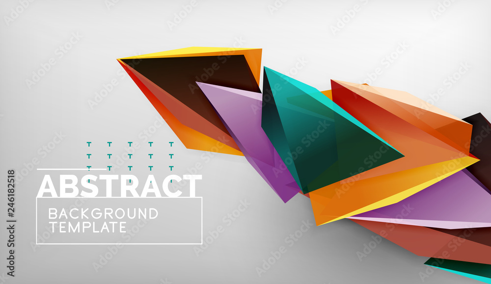 Abstract color triangles geometric background. Mosaic triangular low poly style Abstract color triangles geometric background. Mosaic triangular low poly style