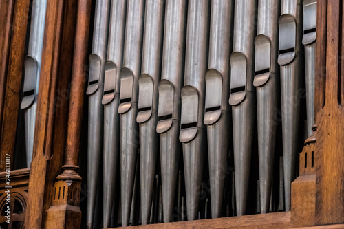 Obraz na płótnie Tuyaux d'un orgue w salonie