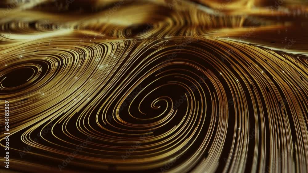 Abstract gold round network background