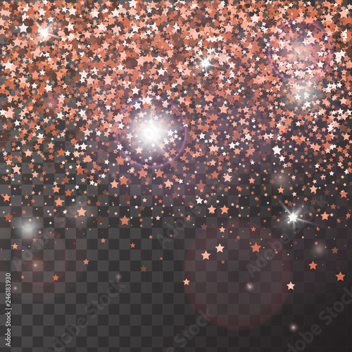 Decorative vector poster with bright glitter stars