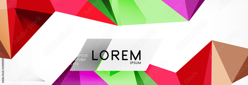 Fototapeta premium Science background. Abstract triangle pattern. Vector abstract geometric template