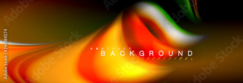 Blurred fluid colors background, abstract waves lines, mixing colours with light effects on light backdrop. Vector artistic illustration for presentation, app wallpaper, banner or posters