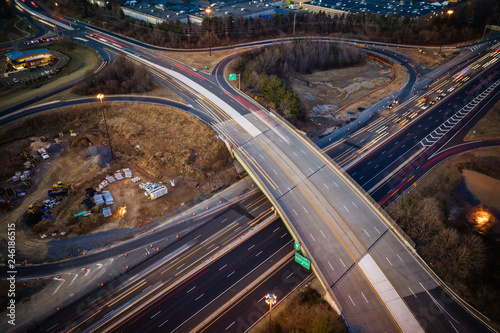 Aerial View of Lawrenceville New Jersey Sunset photo