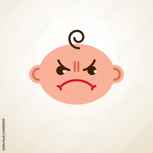 Cute baby cartoon vector fl...