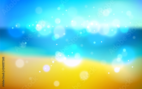 Blurred sea shore nature background defocused beyond the window, vector illustration out of focus beautiful beach illustration. © Sylverarts